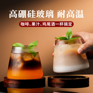 咖啡杯家用高颜值玻璃杯轻奢高级感拿铁美式咖啡杯办公室喝水杯子