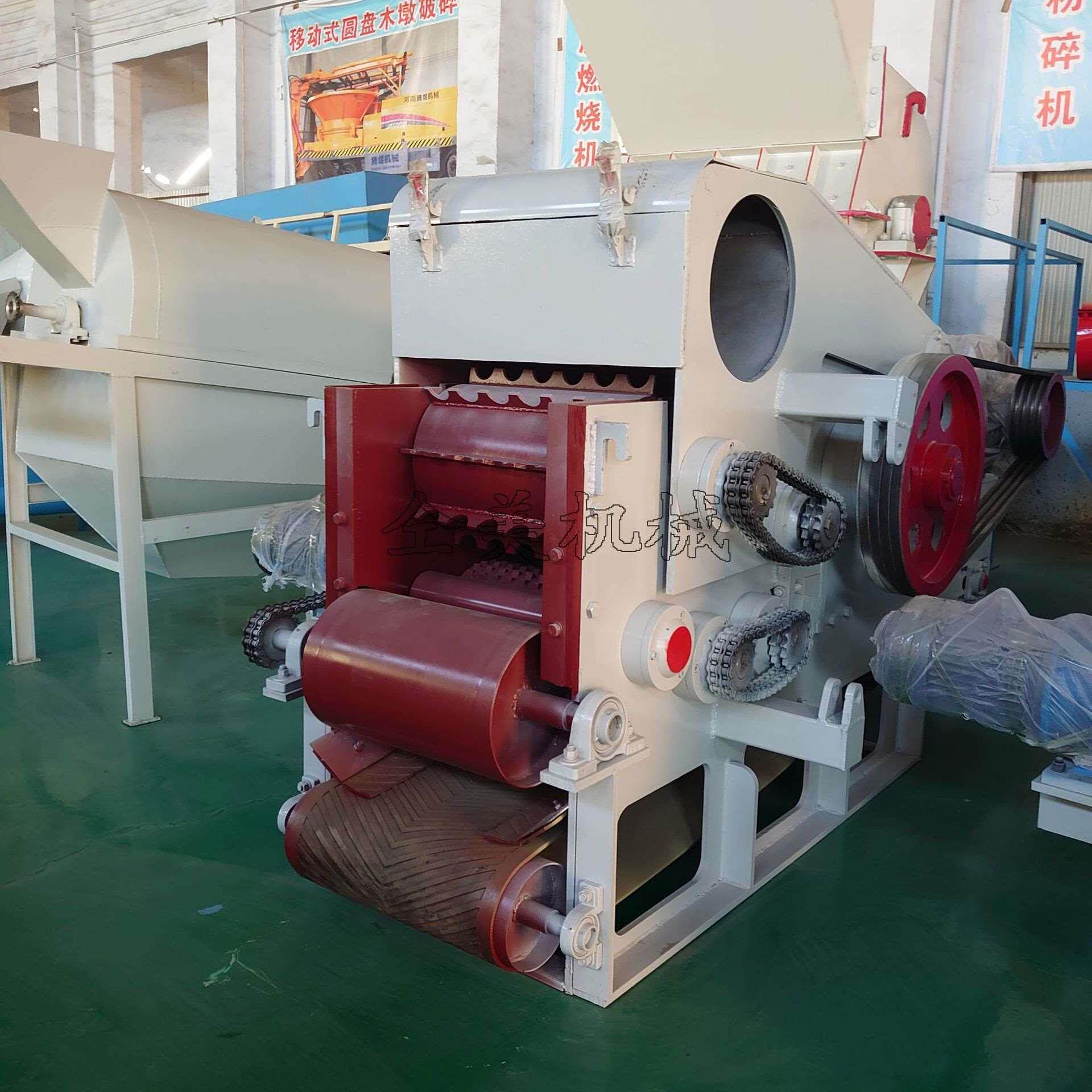 216型自动进料木材切片机 树根切片鼓式削片机 原木鼓式削片机