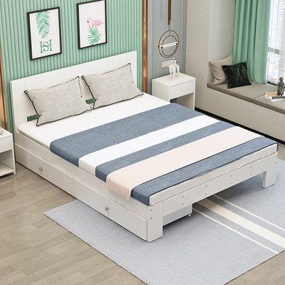 榻榻米床12m现代简约单人经济型床15米木板床18双人经济型床架