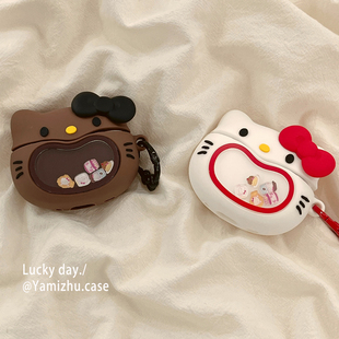 可爱卡通摇摇乐日韩猫咪适用airpods三代蓝牙无线苹果耳机壳1/2代保护套airpodspro二代新款airpods4防摔pro3