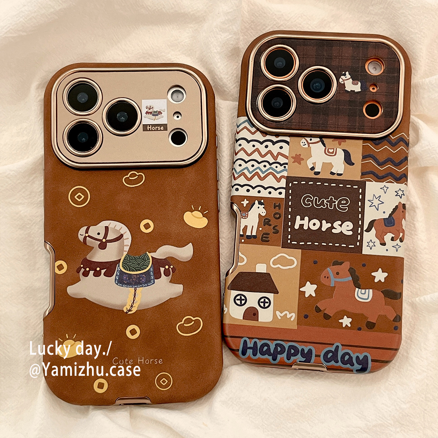 秋冬款费尔岛铜钱马适用苹果17PRO手机壳国风新年iPhone16ProMax新款15pro女款小众13硅胶14防摔情侣全包软壳