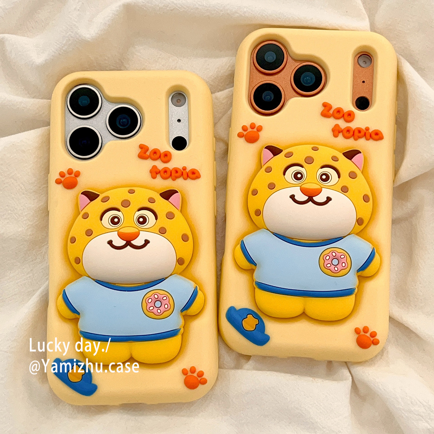 可爱萌萌豹警官伸缩气囊支架适用苹果17PRO卡通手机壳iPhone16ProMax新款15pro女款小众13硅胶14防摔全包软壳