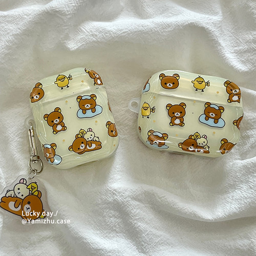 苹果耳机壳硬壳日韩风保护壳