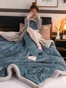 毛毯加厚冬季 新品 加绒盖毯珊瑚绒法兰绒毯子沙发毯床上用单人午睡