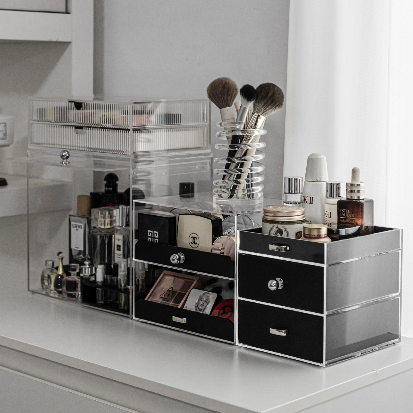 化妆品收纳盒桌面抽屉式套装
