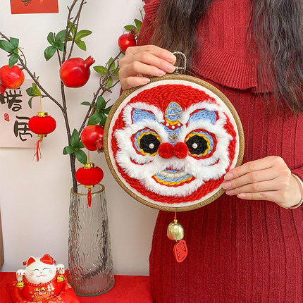 喜物语俄罗斯戳戳绣手工diy材料包刺绣新年礼物春节蛇年戳戳乐