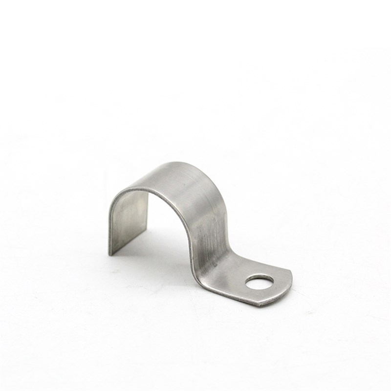 304不锈钢单边加厚管卡水管夹单孔骑马卡固定卡P型喉箍卡扣卡式