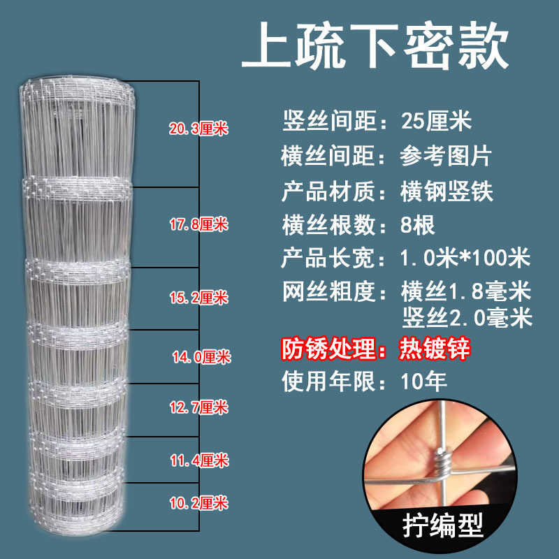 铁丝网围栏养殖网牛栏网护栏网防护网栅栏养羊养牛铁网果园围网