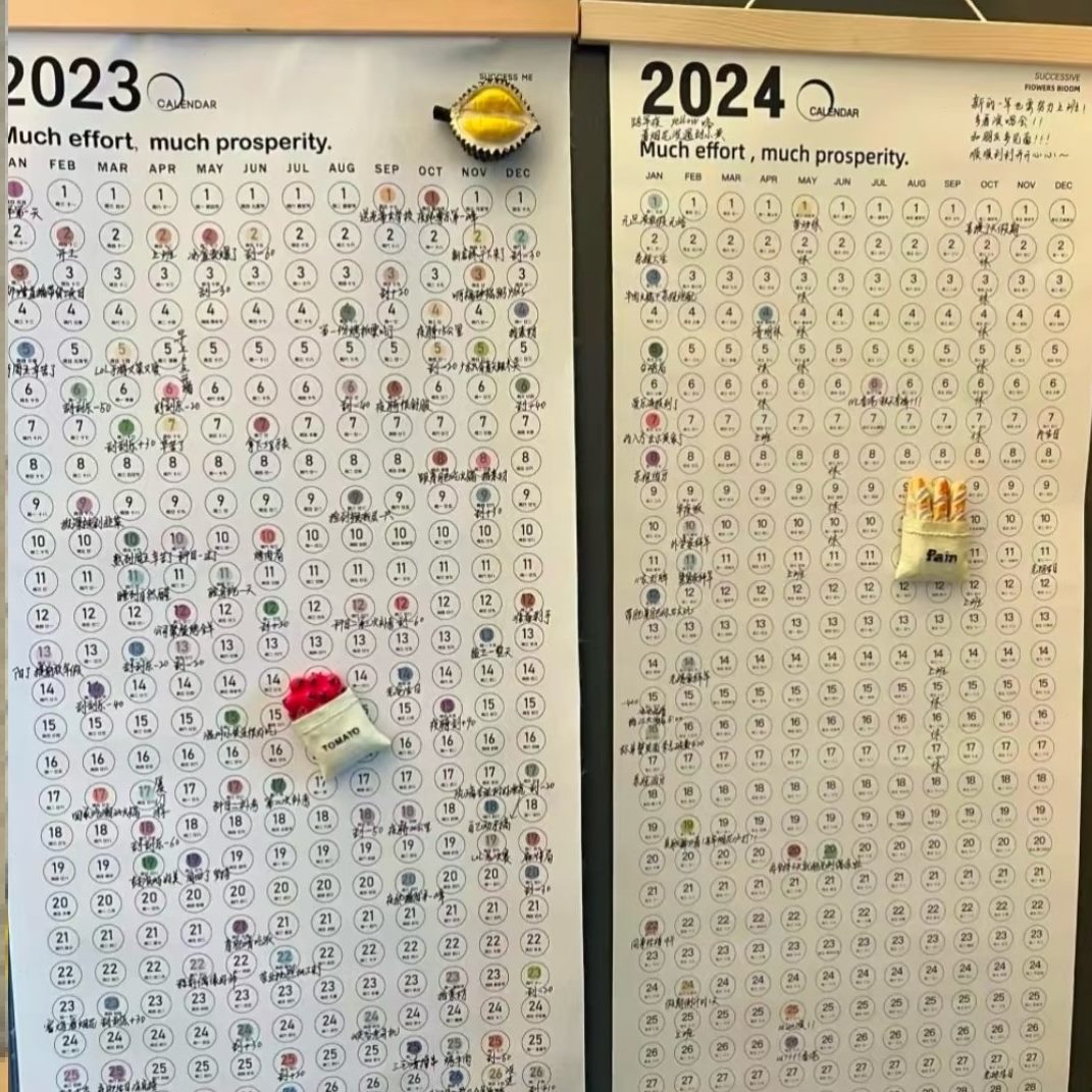 墙贴挂画款蛇年卷轴年红新款可挂式署爆日历计划表2025日历年历
