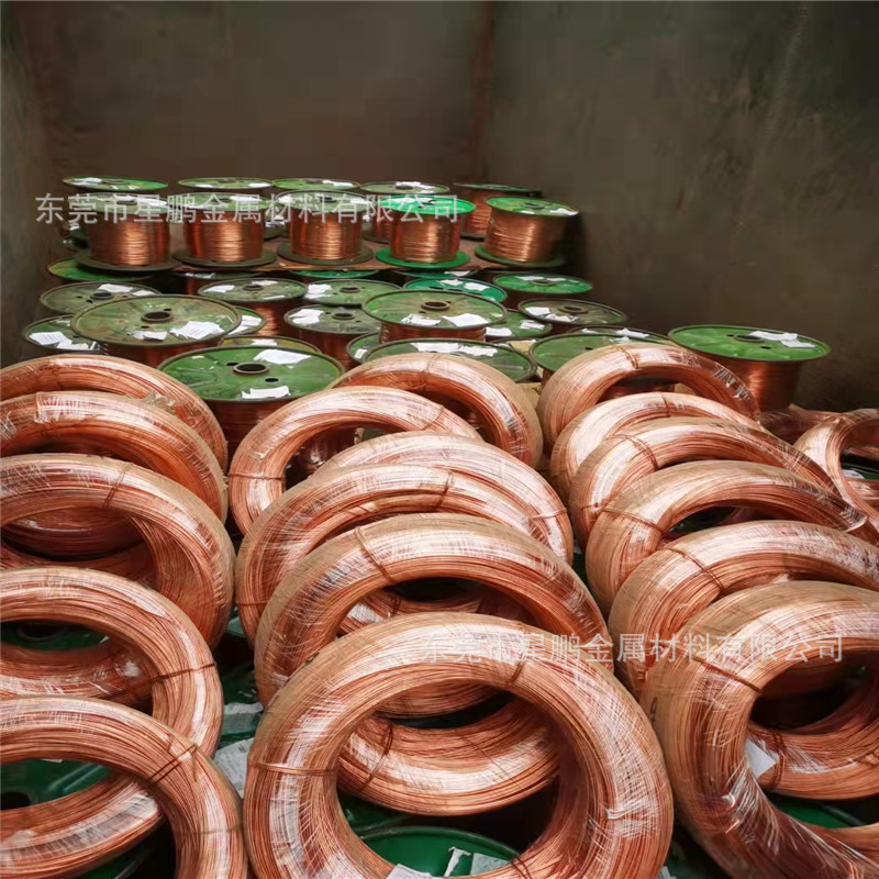 捆绑线压扁拉方扁条调直方线校直剪裁建筑紫铜铜丝全软红铜线批发