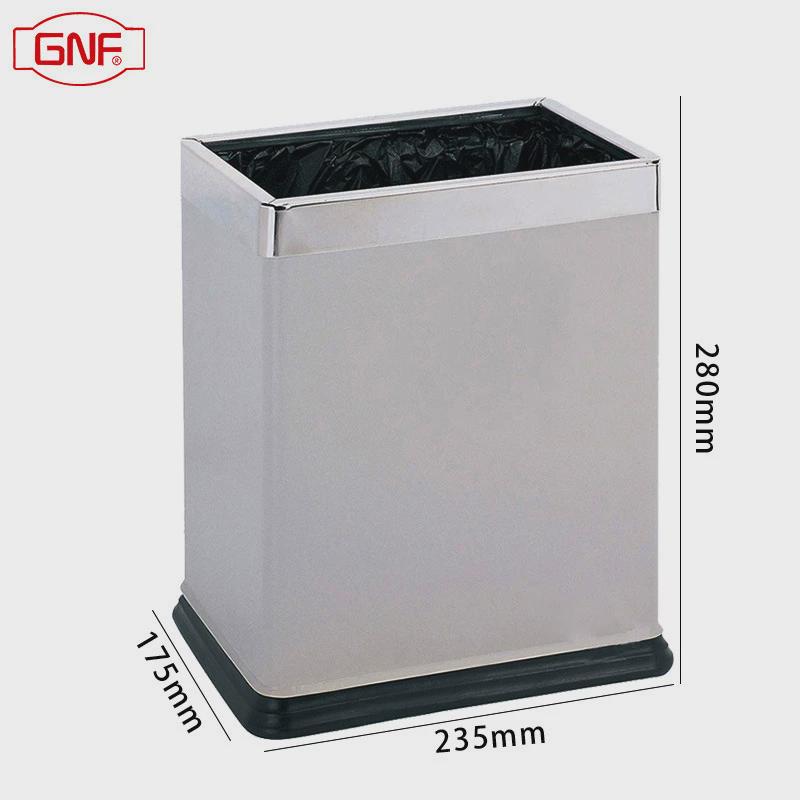 南方窄边无盖垃圾桶双层商用酒店厕所家用卫生间夹缝长方形垃圾桶