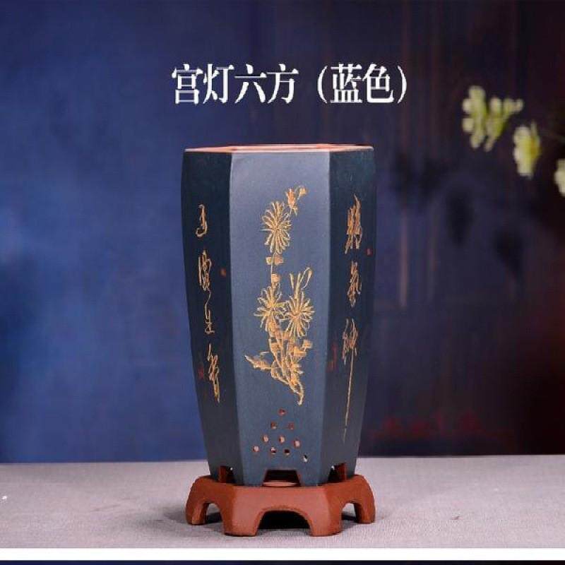 兰花专业盆带紫砂兰花盆君子兰精品托盘兰草盆景陶瓷盆栽室内客厅