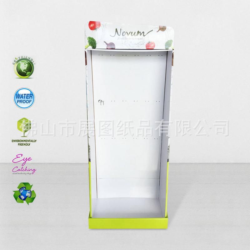 美妆挂勾纸货架挂勾纸板架子饰品挂钩纸展架超市展会挂勾纸展示架