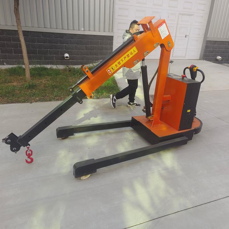 吊车小型搬运简易全电动移动式液压吊臂车电动自行走小吊机