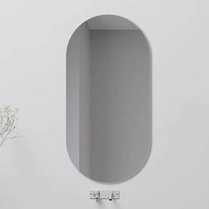 椭圆智能镜触摸屏卫生间防雾浴室镜带灯led化妆镜免打孔壁镜美妆