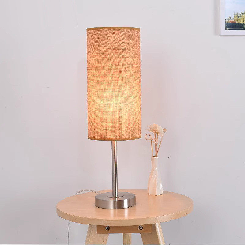卧室床头台灯布艺温馨现代简约客厅装饰创意时尚家用书房led台灯