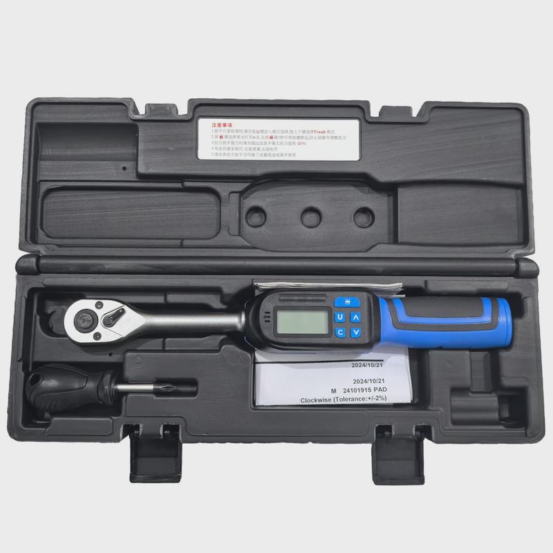 数显扭力扳手可调节力矩扭矩扳手+-2%高精度电动扭力扳手带警报