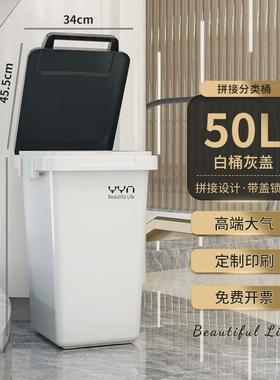 8n商用大容量垃圾桶脚踩大号脚踏户外桶带盖家用厨房卫生黑色庭院