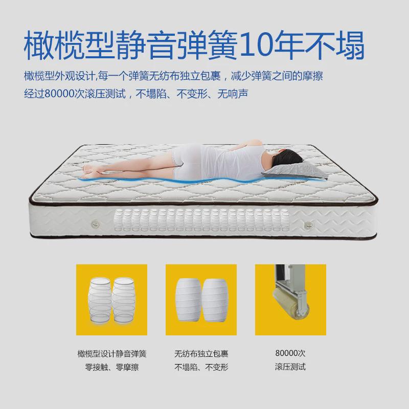 热销ki9s家居防螨软硬两用椰棕乳胶护脊弹簧席梦家用乳胶床垫1.81