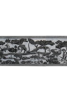 青石雕刻镂空浮雕公园地面石板牡丹壁画酒店别墅外墙荷花设计