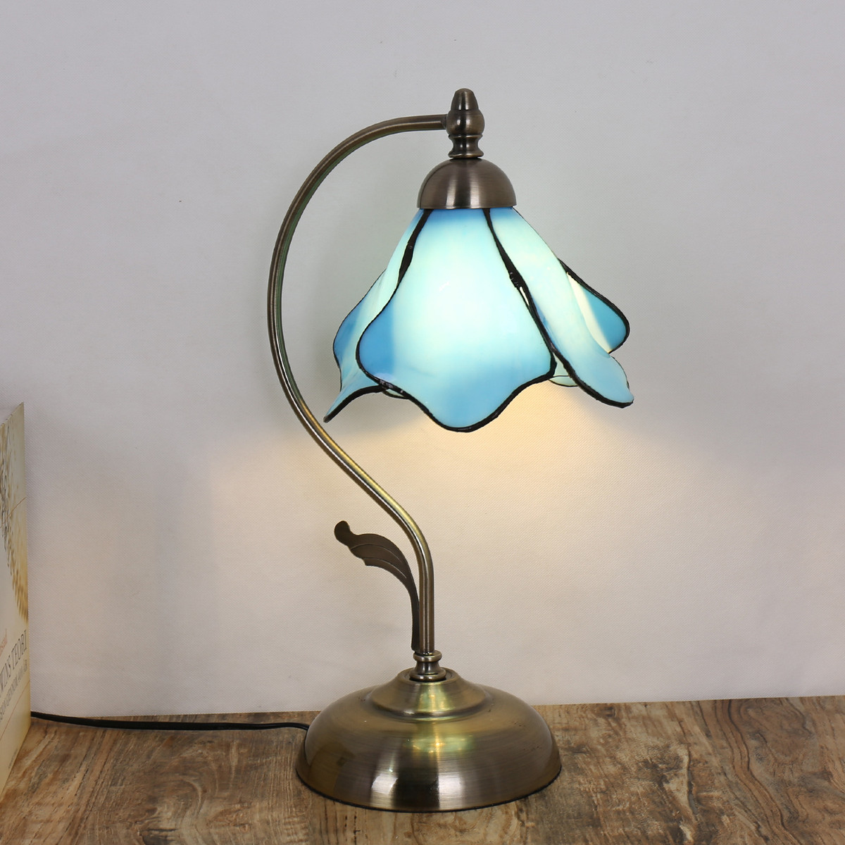 厂家直供台灯欧式复古卧室床头书房灯酒店创意玻璃装饰灯