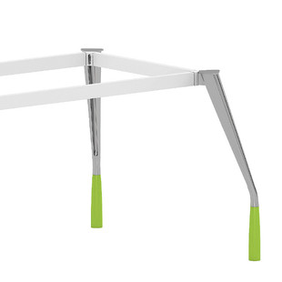 定做北欧风书桌拼色桌腿脚架高档铝合金压铸木板桌餐桌电镀桌脚