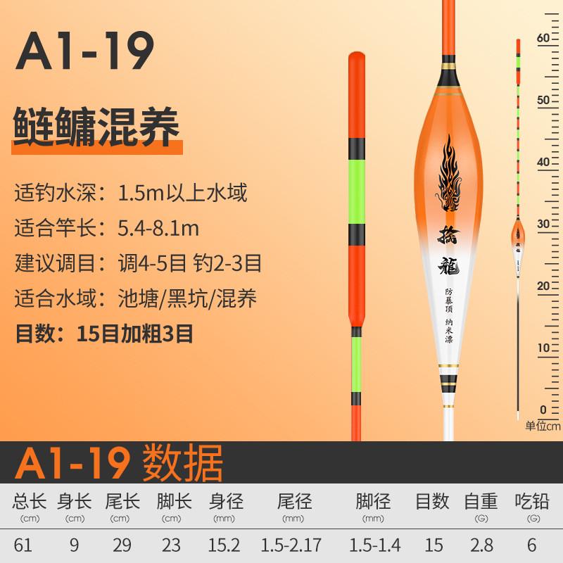 客友擒龙a1纳米浮漂高灵敏醒目浮标浪防风抗走水轻口小碎目鲫鱼漂
