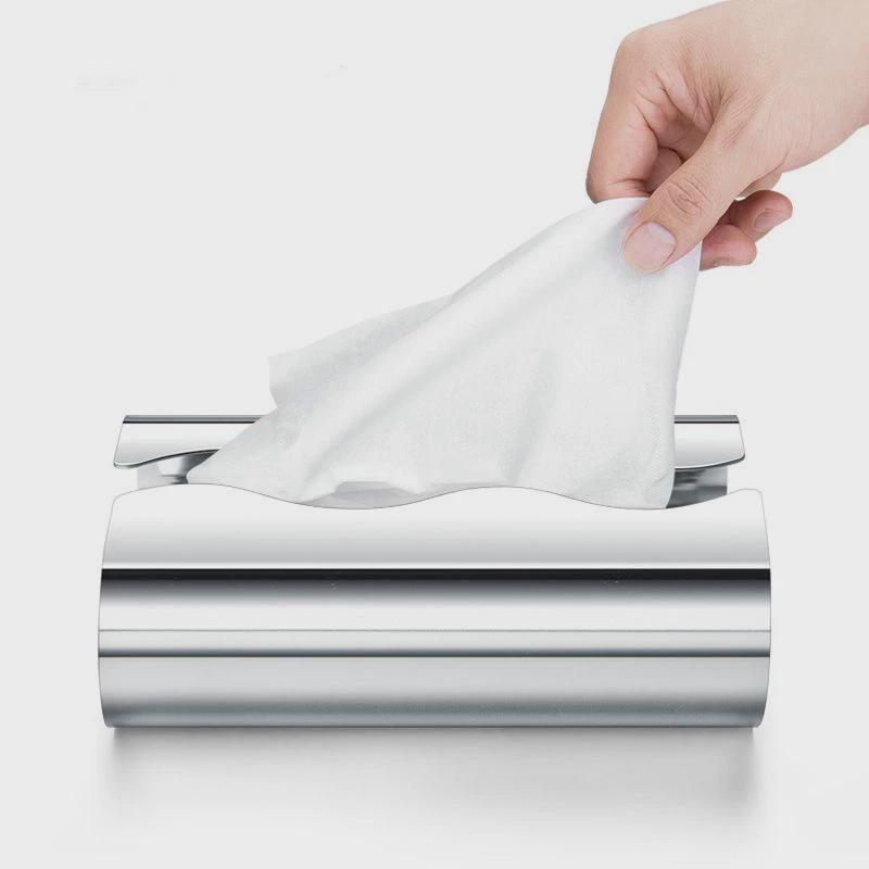 北欧功能简约纸巾茶几家用收纳盒创意不锈钢抽纸盒摆件家居