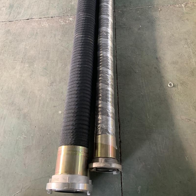 黑色消防消防车吸水管整体式轻质水管耐高压橡胶管橡胶dn100125