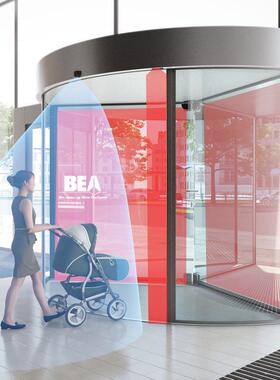 bea旋转门防夹探头自动门安全光线感应开关比业红外感应器led