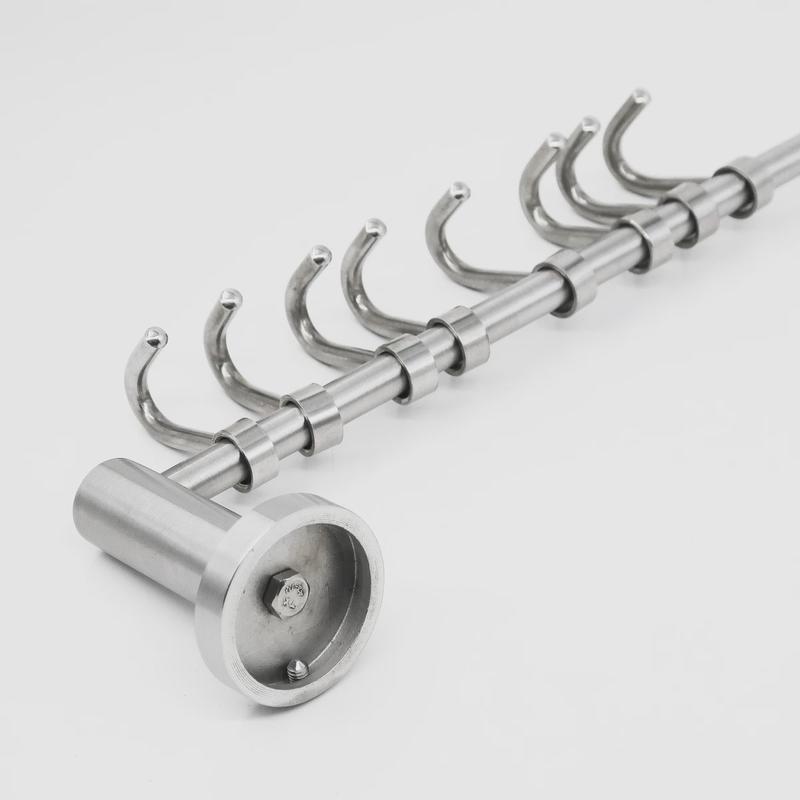 活动衣钩304不锈钢排钩衣帽钩门后挂钩多功能a1094热卖厨房挂壁