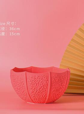 简约现代磨砂花器北欧式几何样板间花瓶摆件餐桌电视柜水果盘