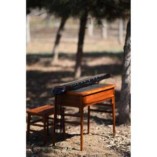 【律和古琴研习社】仿宋徽宗《听琴图》古琴桌,榫卯小巧便携琴桌