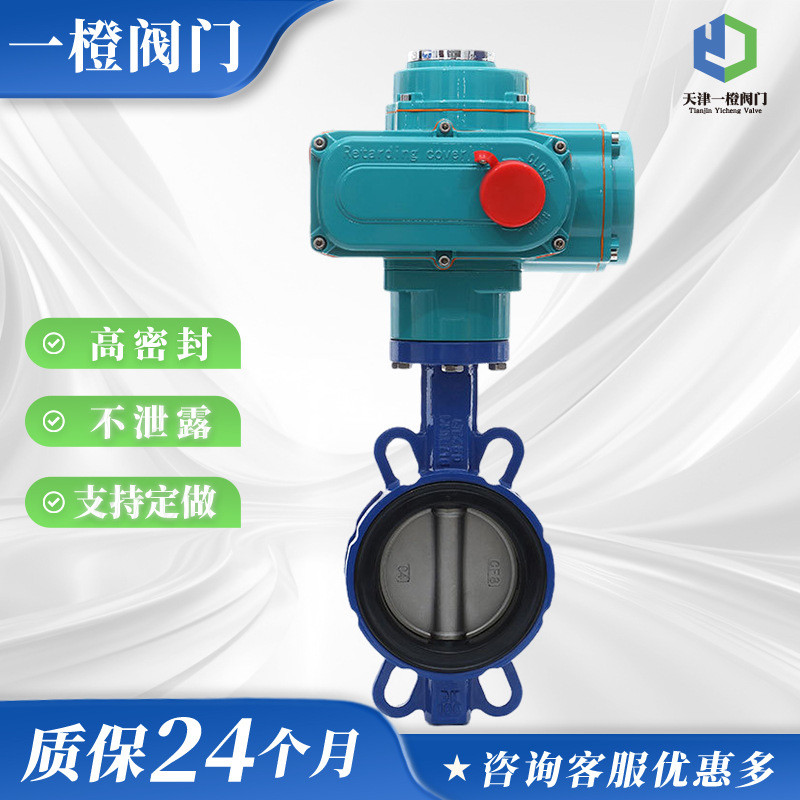 电动蝶阀D971X-16Q精巧开关型水利农田灌溉铸铁软密封对夹蝶阀厂