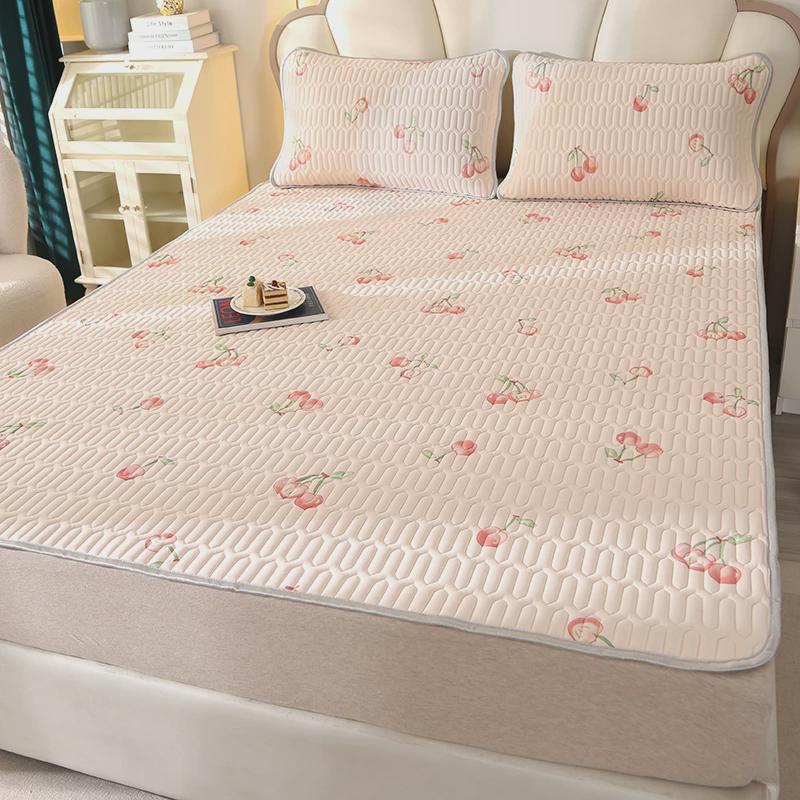 3ew1crown家纺冰丝二/三件套乳胶凉席凉感1.5米床/1.8m床空调