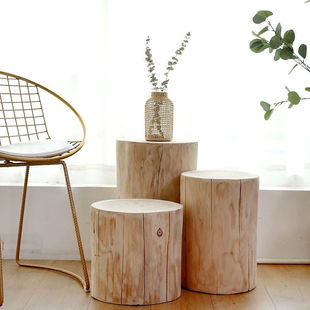 大木摆件底座树桩实木墩子小树墩原木茶几凳服装店坐凳木头桩边几