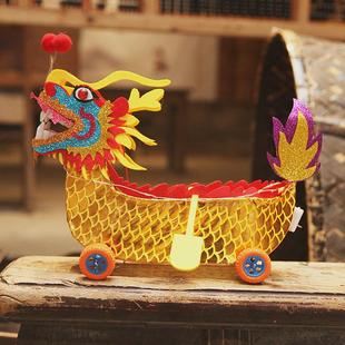龙年传统民俗中国风成品龙船灯笼发光龙舟龙形拖拉中秋节宫灯新款