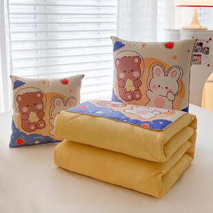 抱枕被子两用冬天办公室午休毯子折叠枕头被二合一汽车载靠垫靠枕