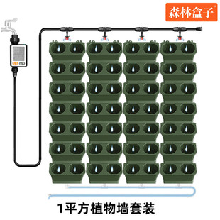 森林盒子2515植物墙花盆一平米套装 阳台花园智能灌溉浇水系统全套