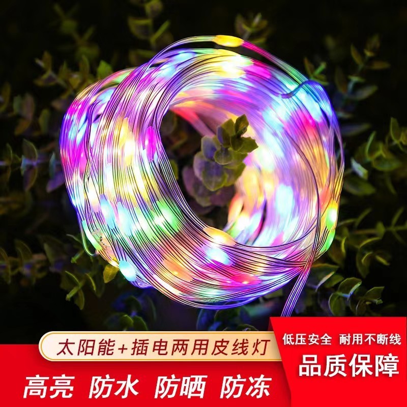 跨境led皮线24V灯串户外工程亮化防水灯串圣诞节日装饰庭院彩灯