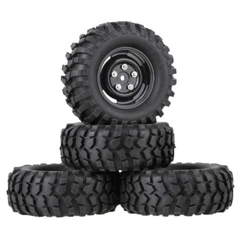 1/10橡胶仿真攀爬轮胎4只装1.9寸模型车96MMD90F350SCX10用