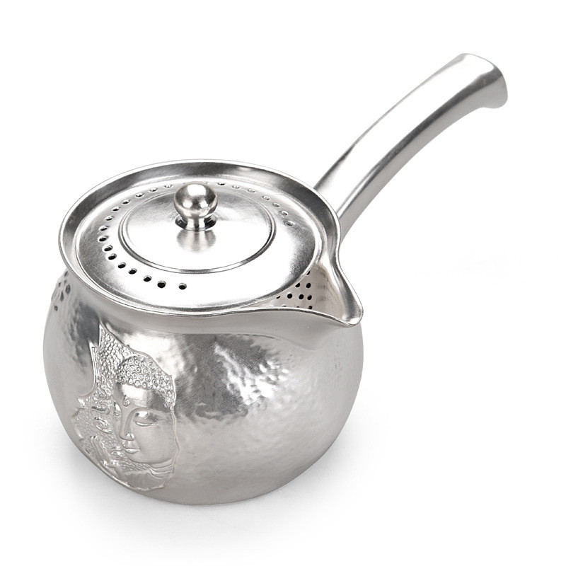 佛头禅意陶瓷鎏银煮茶器黑茶煮茶壶泡茶器高温耐热家用电陶炉套装