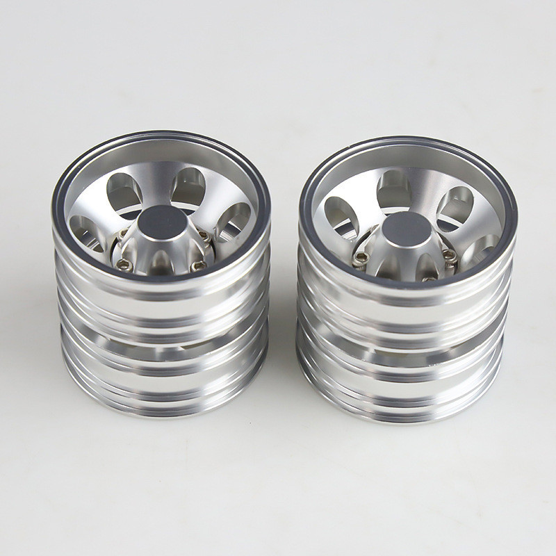 模型车1/14田宫Tamiya拖头CNC金属轮毂泥头前轮后轮一对装飞吧