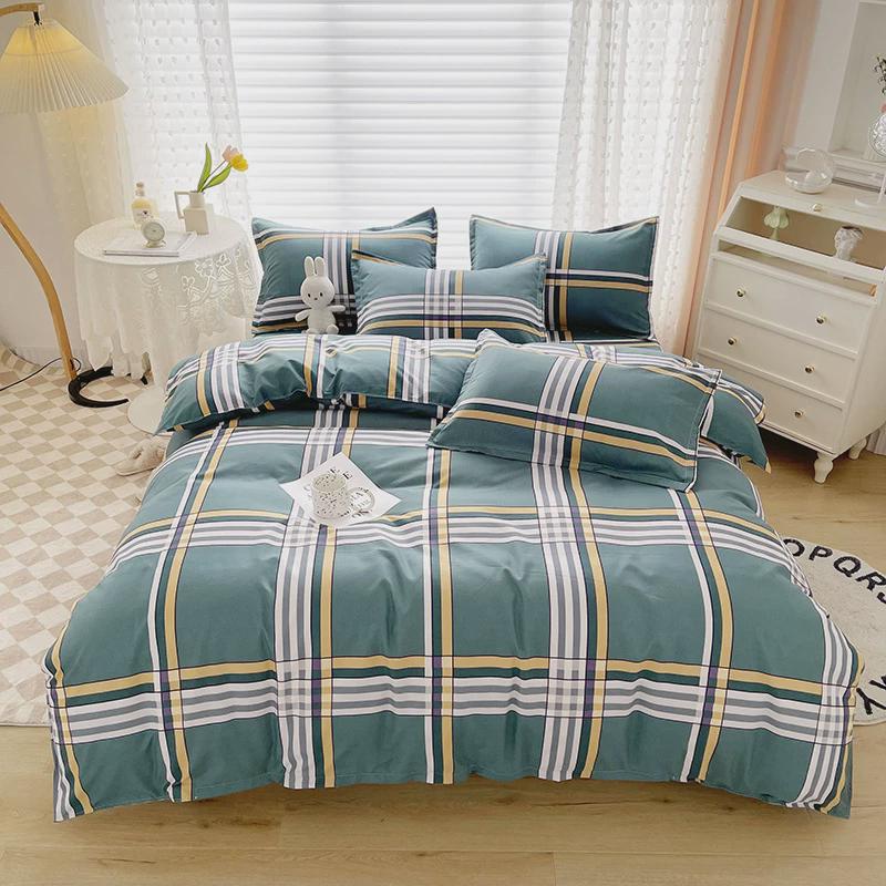 棉四件套加厚100全棉被套床单人学生宿舍床上用品2三件套床品4