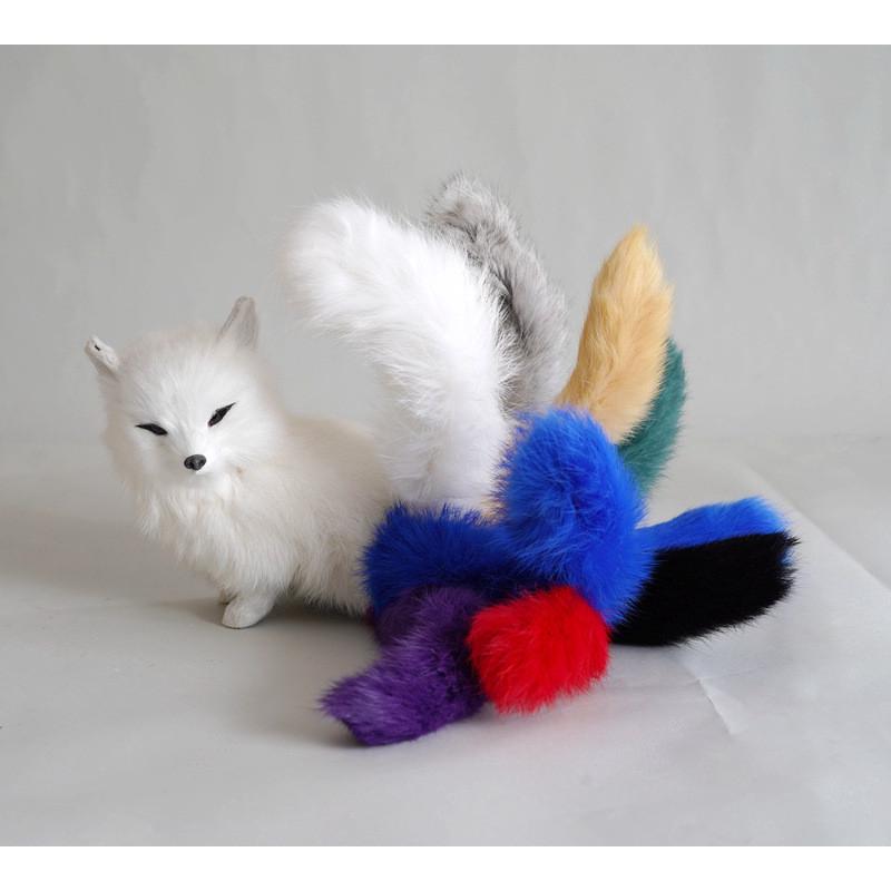 仿真狐狸摆件九尾狐白色狐橱窗场景布置摆件动物模型