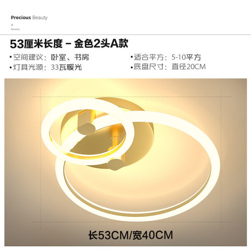 客厅灯简约现代大气北欧风创意圆环大厅灯具家用2021年新款吸顶灯