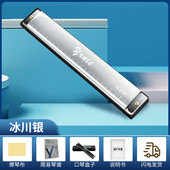 乐靓yrnie24孔双排复音口琴成人专业演奏入门c调初学者级吹奏乐器