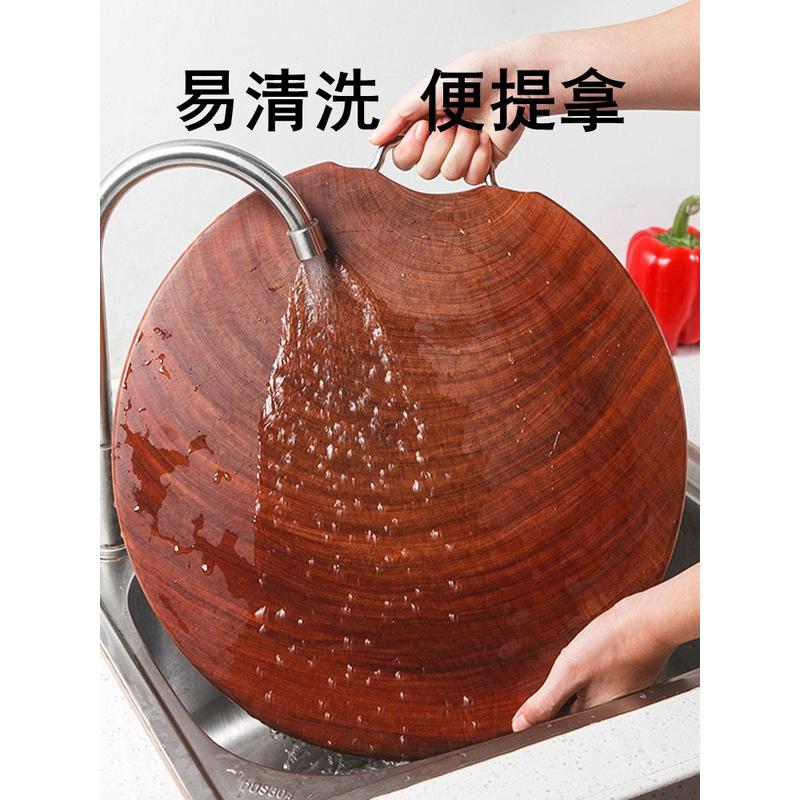 ?E0PB铁木砧板菜板家用圆实木厨房占板正宗越南切菜板整木案