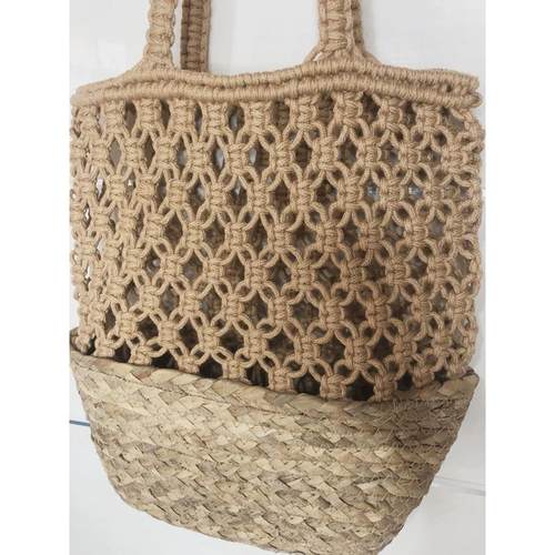 新款创意潮流ins草编包棉绳编织包