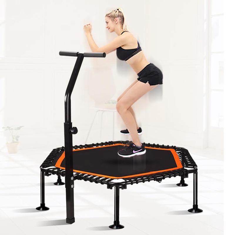 trampoline儿童家用带吸盘跳跳床蹦蹦床弹力蹦床48英寸带升降扶手